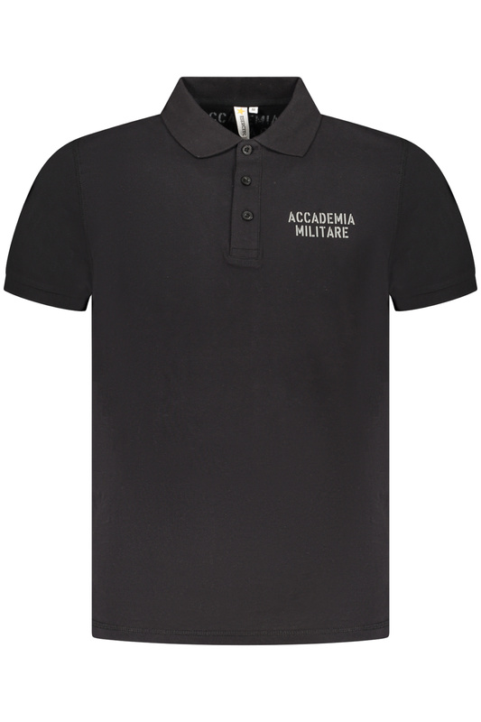 MILITARY ACADEMY CZARNY MĘSKI POLO Z KRÓTKIM RĘKAWEM