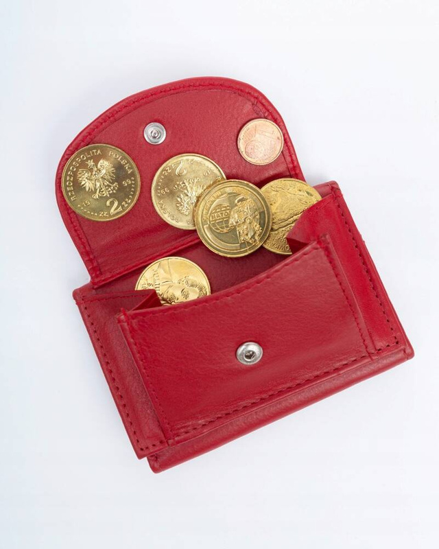 Rovicky mały damski portfel skóra naturalna zgrabna portmonetka pojemna