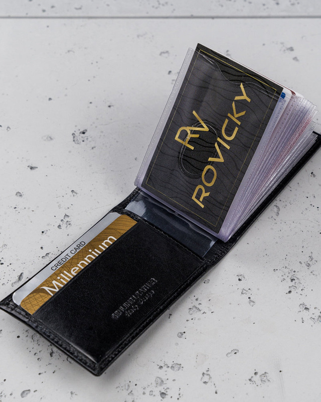 Małe skórzane Etui na karty i dokumenty od Rovicky