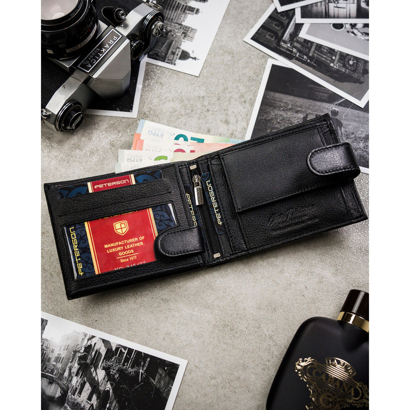 Skórzany męski portfel Peterson PTN N992L-SPDM