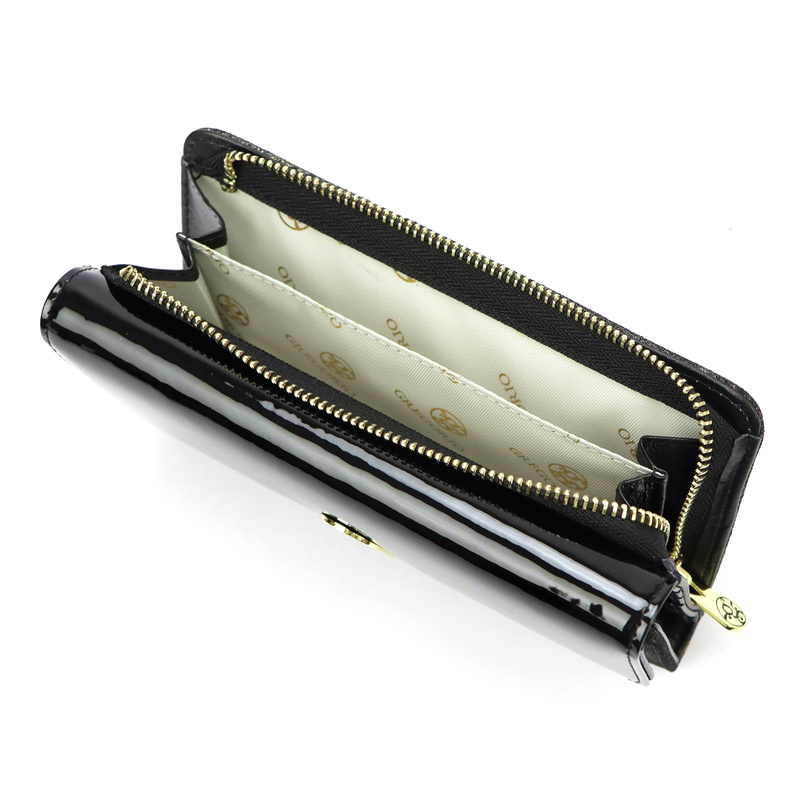 Skórzany duży elegancki portfel marki Gregorio