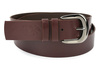 Beltimore skórzany damski pasek do spodni 4 cm burgundowy A72 : Kolory - fioletowy, Rozmiar pasków - r.110-125 cm