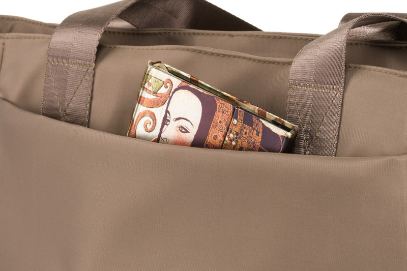 Torebka shopper z paskiem na ramię beżowa - Peterson