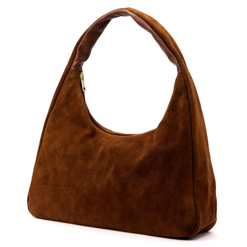 Vera Pelle damska shopperbag skóra naturalna zamsz torebka na ramię pojemna