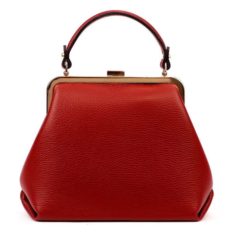 Elegancka Zgrabna damska skórzana torebka do ręki na bigiel od Luka