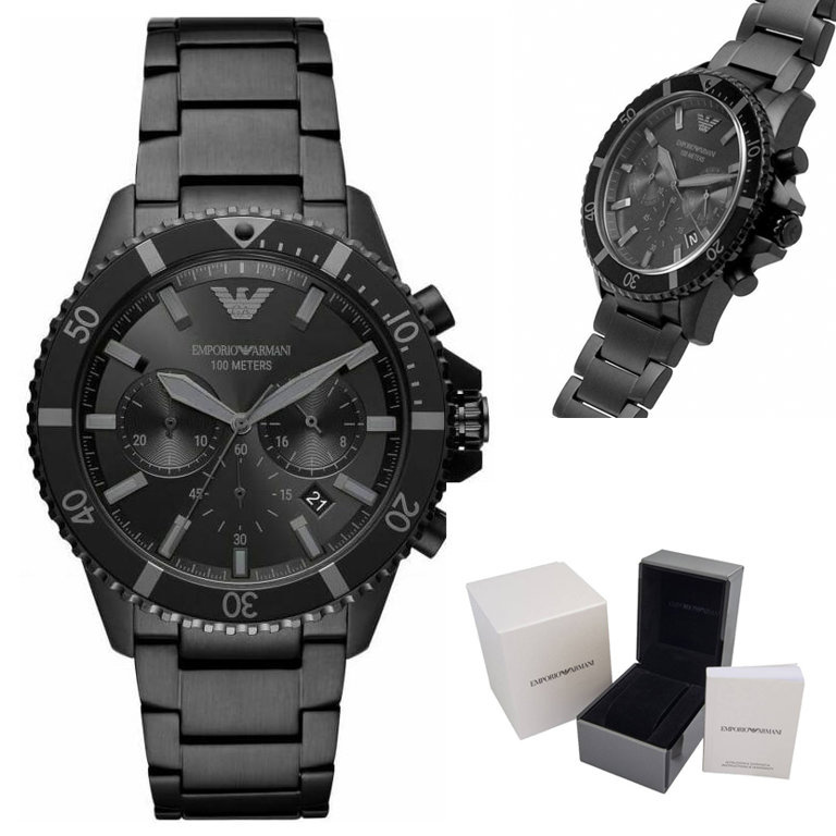 Zegarek ARMANI AR11363. Kwarcowy, Kolor czarny. Mężczyzna.