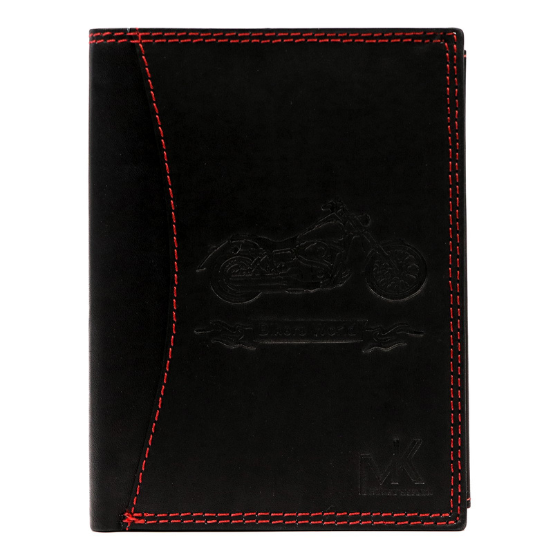 Skórzany męski portfel Money Kepper CDD 5601 BIKE