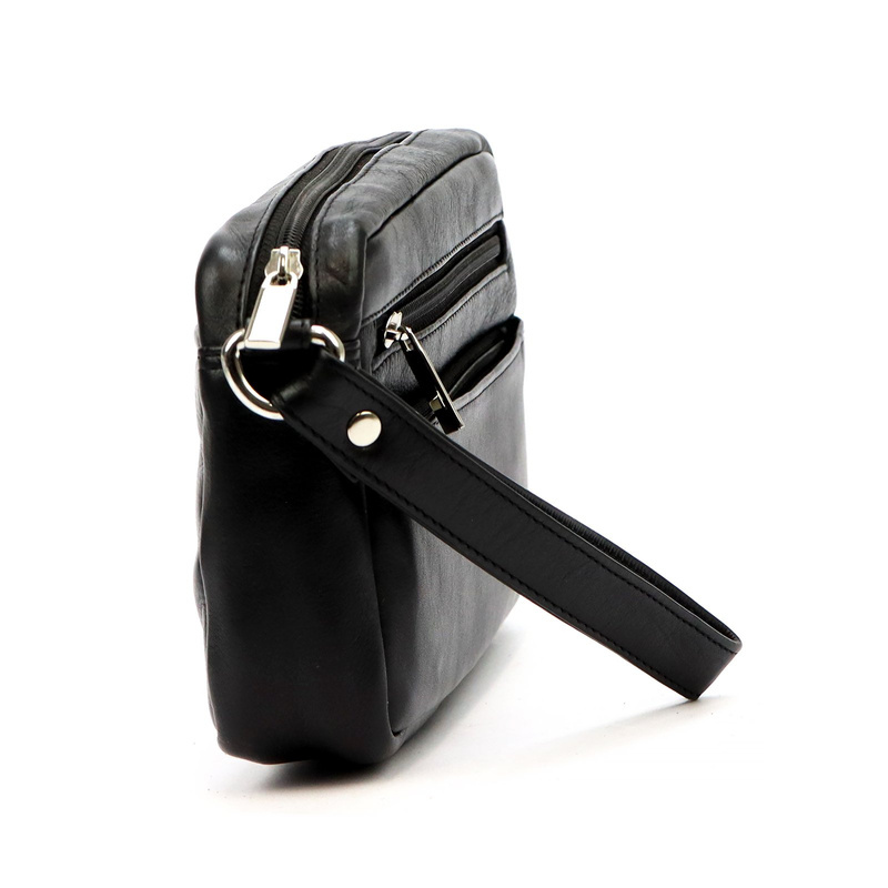 Nordee męska saszetka skóra naturalna torba do ręki z kieszeniami