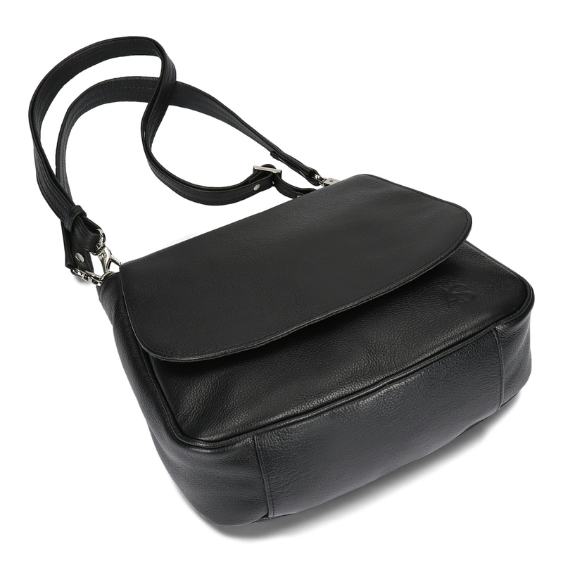 Voyager Damska Torebka Skórzana Listonoszka Crossbody Na Ramię Z Klapą