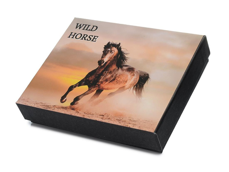 Portfel skórzany męski duży czarny Wild Horse RFiD G74