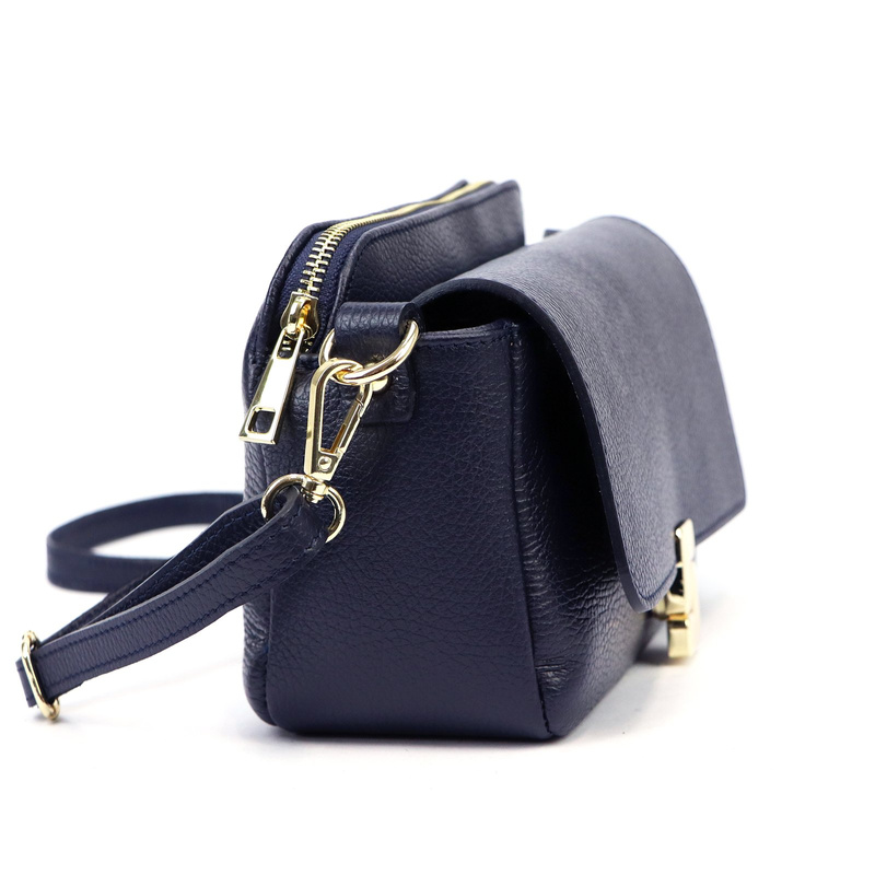 Luka torebka Skórzana elegancka damska listonoszka przez ramię kieszenie