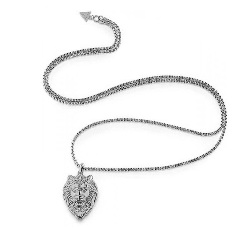 Biżuteria GUESS JUMN01387JWST. Naszyjnik, Kolor szary. Mężczyzna.