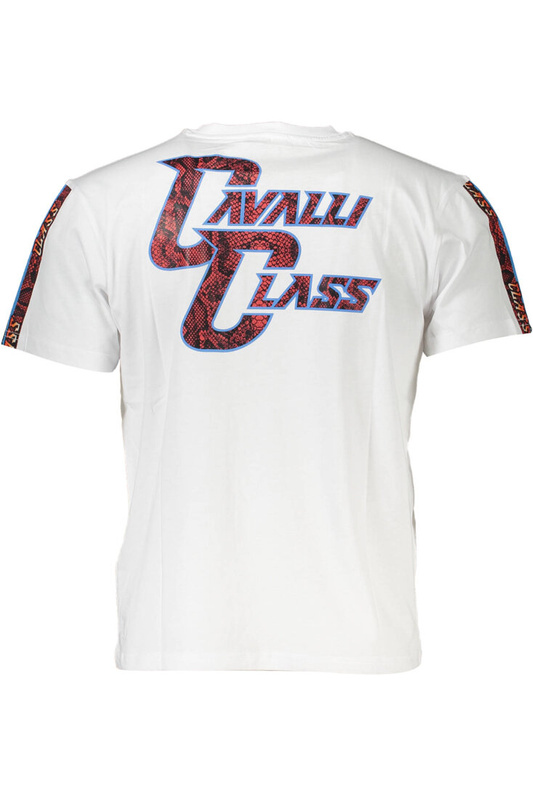 CAVALLI CLASS T-SHIRT MĘSKI Z KRÓTKIM RĘKAWEM BIAŁY