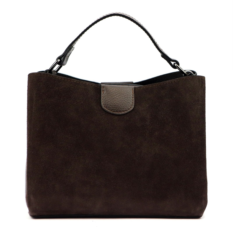 Vera Pelle damska listonoszka skóra naturalna zamsz torebka na ramię