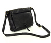 MARCO MAZZINI Torebka skórzana messenger retro bag czarny