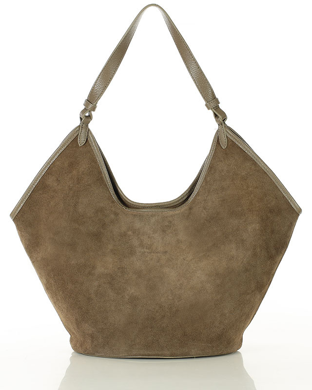 Torebka damska worek hobo bag skóra naturalna - MARCO MAZZINI czarna