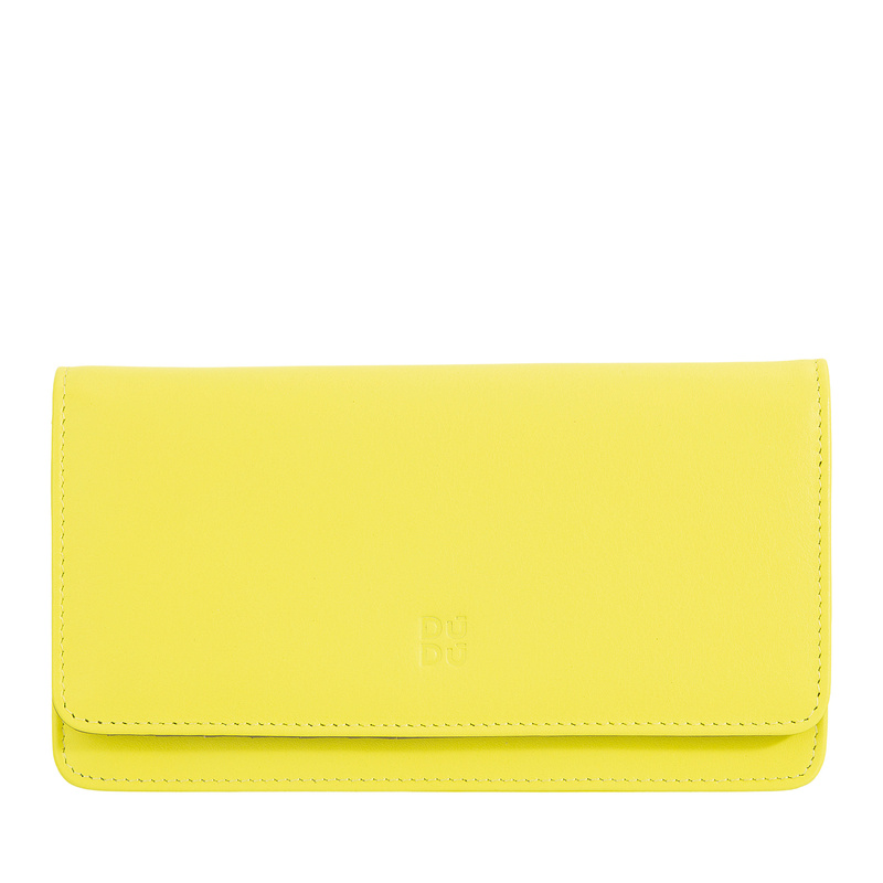 DUDU portfel damski skóra naturalna podłużna portmonetka zatrzask