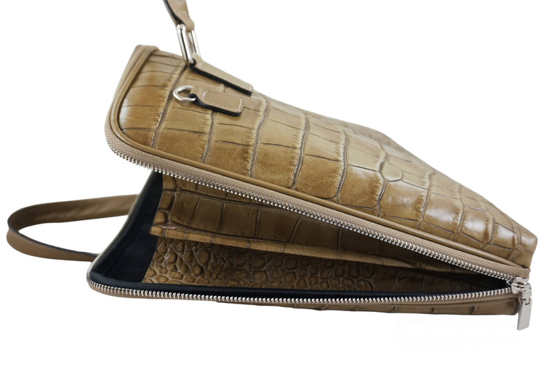 Torba na laptopa damska skórzana Barberinis - Beżowa ciemna