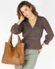 Modna torebka damska skórzany shopper bag - MARCO MAZZINI Portofino Max camel