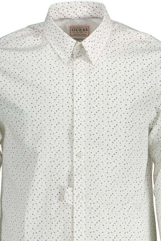 KOSZULA GUESS JEANS Z DŁUGIM RĘKAWEM MĘSKA BIAŁA