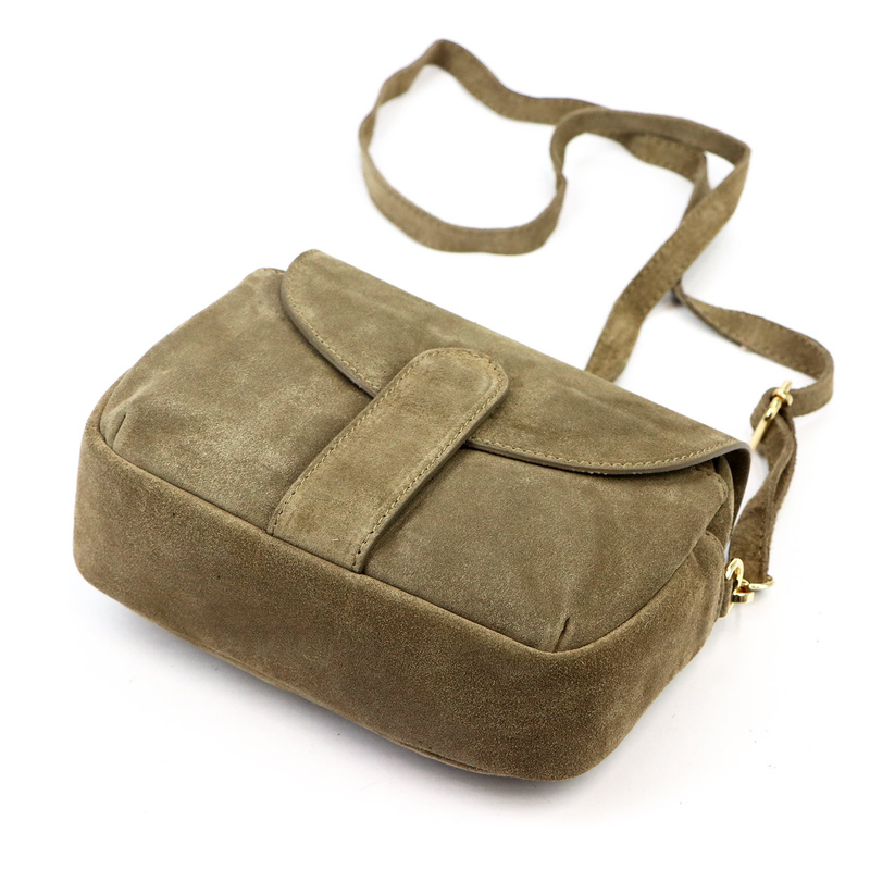 Zgrabna damska zamszowa skórzana listonoszka torebka przez ramię Luka