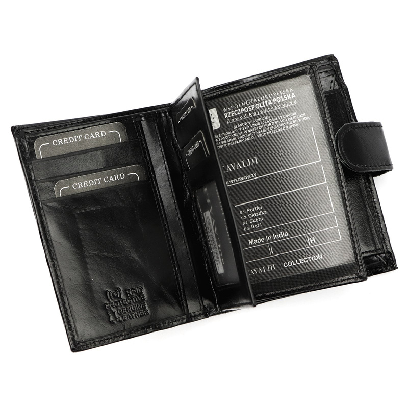 Skórzany męski portfel Cavaldi 0800L-P-BS RFID