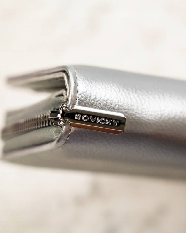 Duży Klasyczny portfel damski ze skóry eko Rovicky