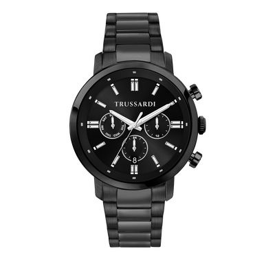 Zegarek TRUSSARDI R2453147011. Kwarcowy, Kolor czarny. Mężczyzna.