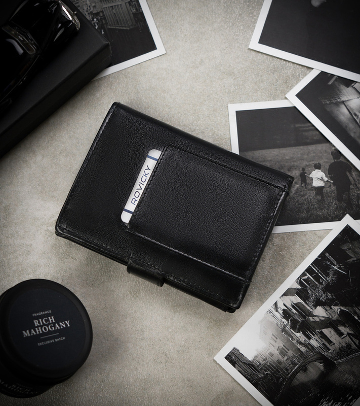 Skórzany męski portfel Cavaldi 0001-P-BS RFID