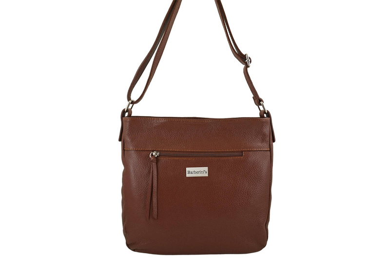 Torebka codzienna skórzana damska - Brązowa jasna