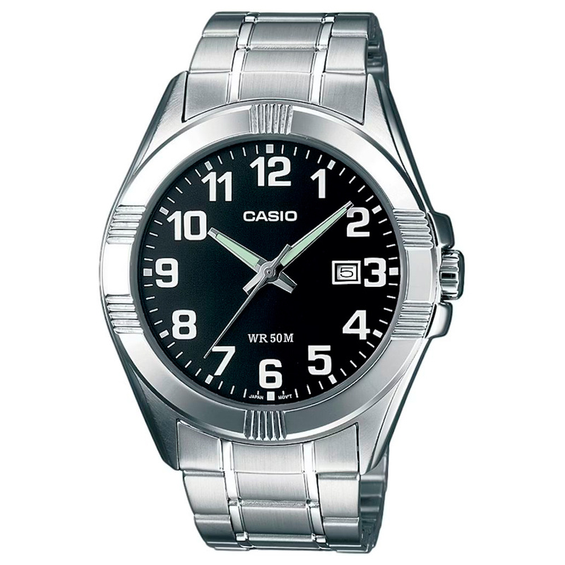 Zegarek CASIO MTP-1308D-1B. Kwarcowy, Kolor czarny. Mężczyzna.