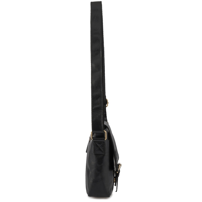 Torba męska skórzana na ramię zgrabna czarna elegancka Beltimore N03