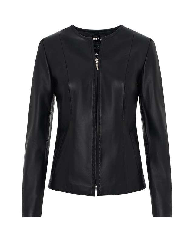 Bukowski damska kurtka skórzana casual zapinana na suwak