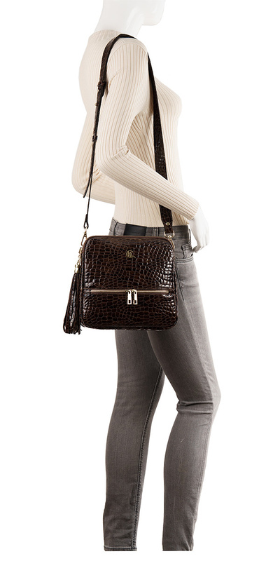 Torebka skórzana Canaletto ze skóry naturalnej lakierowanej TD840s341