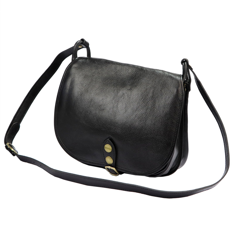 Florence skórzana damska listonoszka torebka na ramię dwukomorowa