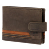 Skórzany zgrabny pojemny męski portfel od Nordee