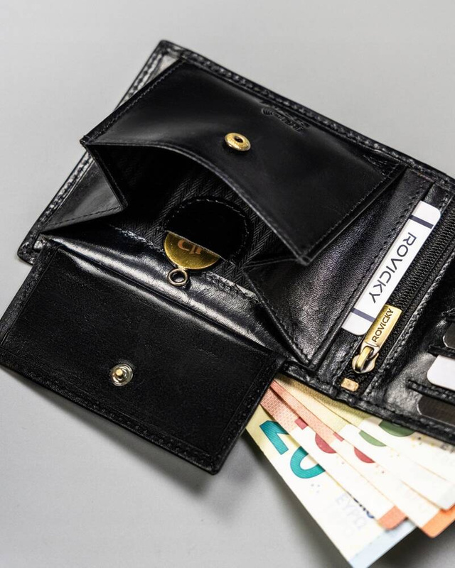 Rozbudowany pojemny męski portfel z RFID Rovicky