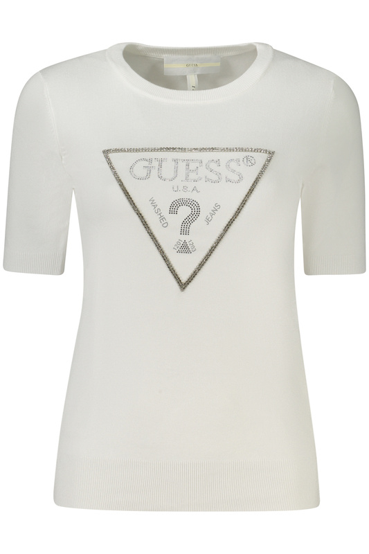 GUESS JEANS DAMSKI BIA�Y SWETER