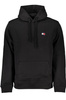 CZARNA BLUZA MĘSKA TOMMY HILFIGER BEZ ZAMKA