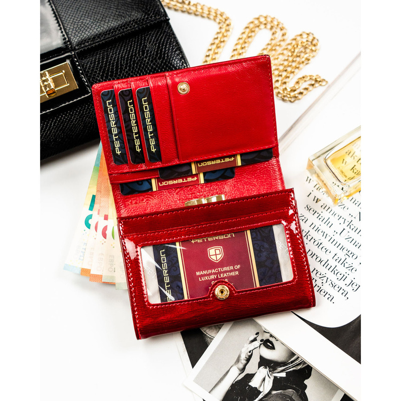 Skórzany damski portfel Peterson PTN 445-SH