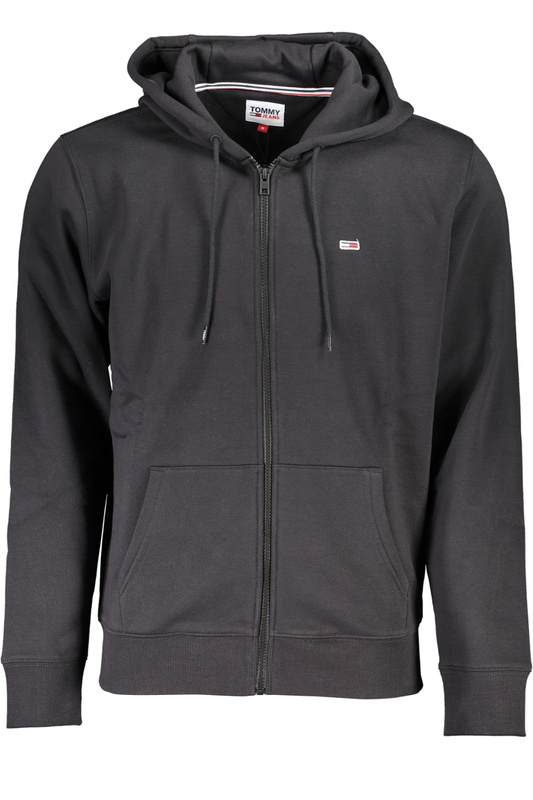 CZARNA BLUZA MĘSKA TOMMY HILFIGER Z ZAMKIEM