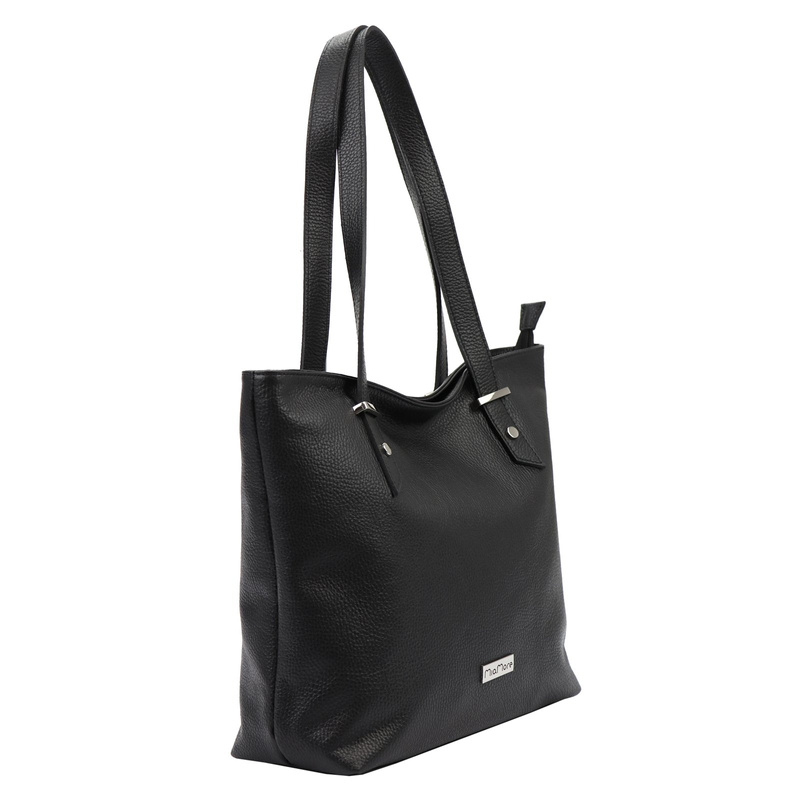 Duża damska shopperbag skórzana z kieszeniami torebka na ramię MiaMore