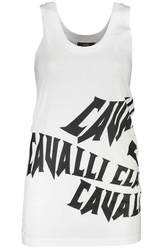 CAVALLI CLASS DAMSKI TANK TOP BIAŁY