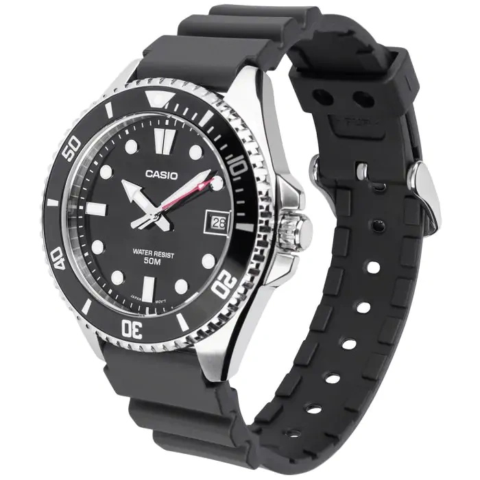 Zegarek CASIO MDV-10-1A1VEF. Kwarcowy, Kolor czarny. Mężczyzna.