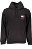 CZARNA BLUZA MĘSKA TOMMY HILFIGER BEZ ZAMKA