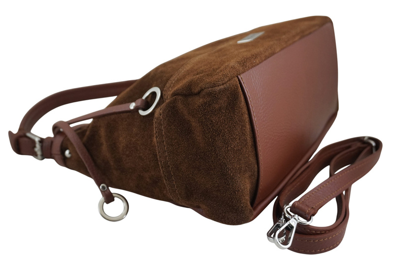 Torebka Barberinis zamszowa klasyczna - Brązowa