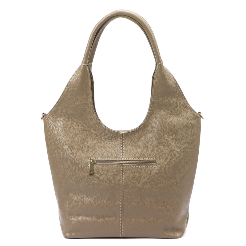 Vera Pelle damska shopperbag na ramię torebka skórzana z organizerem duża