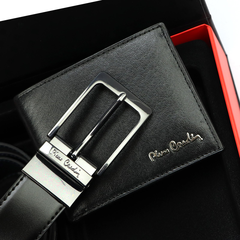 Meski zestaw prezentowy skóra naturalna Pierre Cardin ZG-213-BR