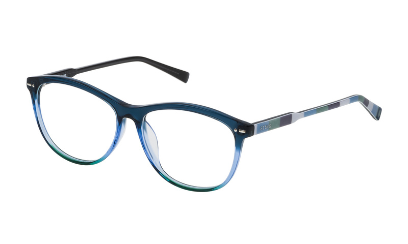 Okulary STING VST064540BLV. Okulary, Kolor niebieski zielony. Kobieta.