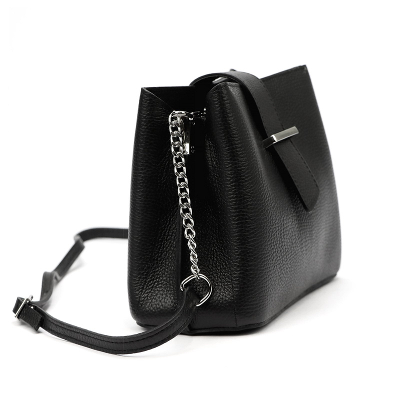 Luka damska listonoszka na ramię skóra naturalna elegancka dwukomorowa